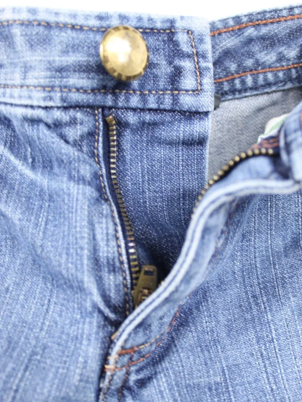 ARMANI EXCHANGE A/X WOMENS ROLL-UP BOTTOM BUTTON UP JEAN SHORTS Y2K VINTAGE SZ 2